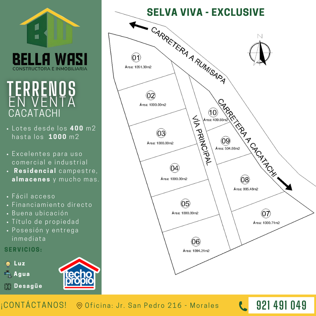 Terreno en Venta en Cacatachi